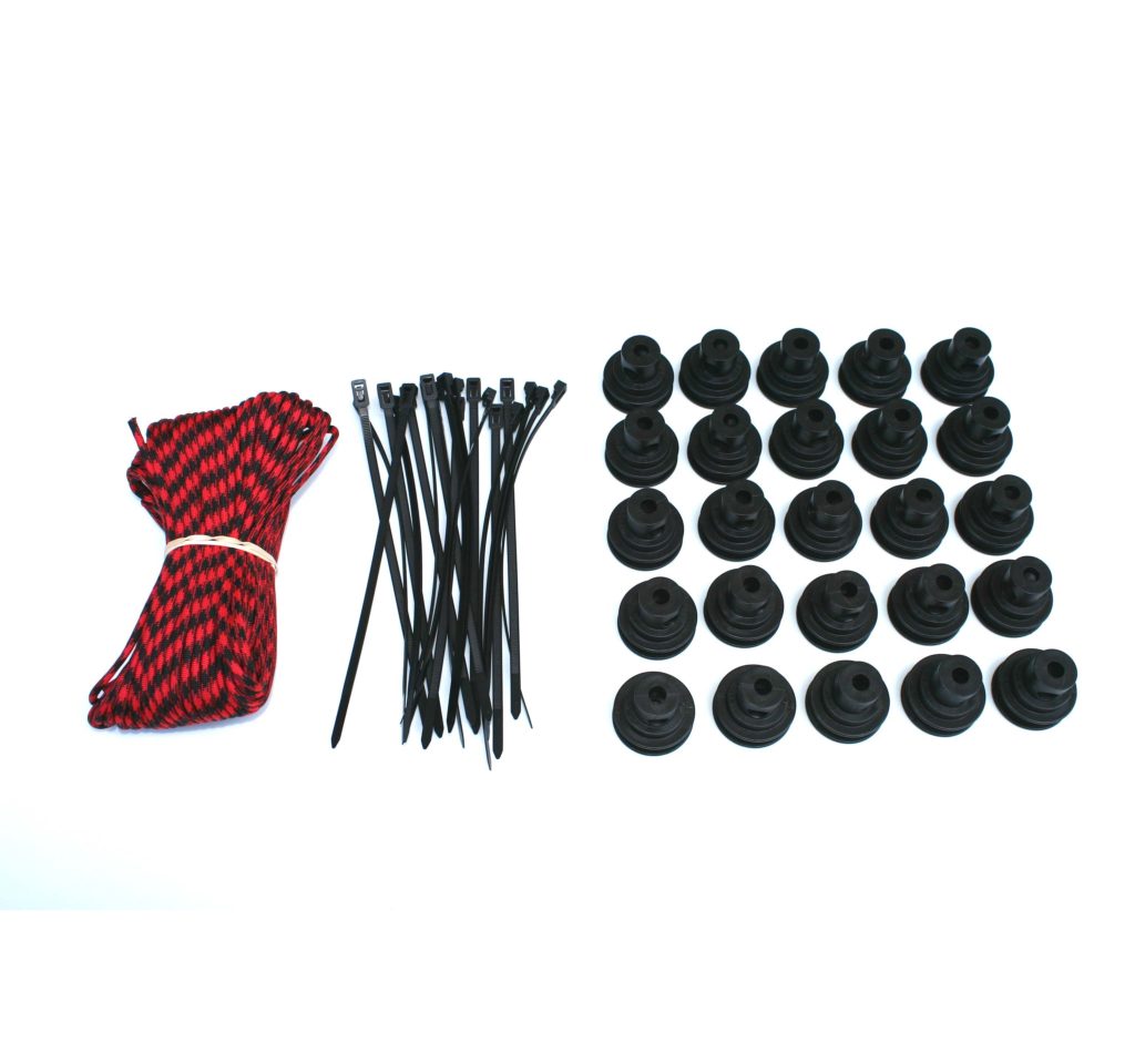 Tarp Buddy 25 Pack with 25 Releasable Zip Ties & 100' of Cord